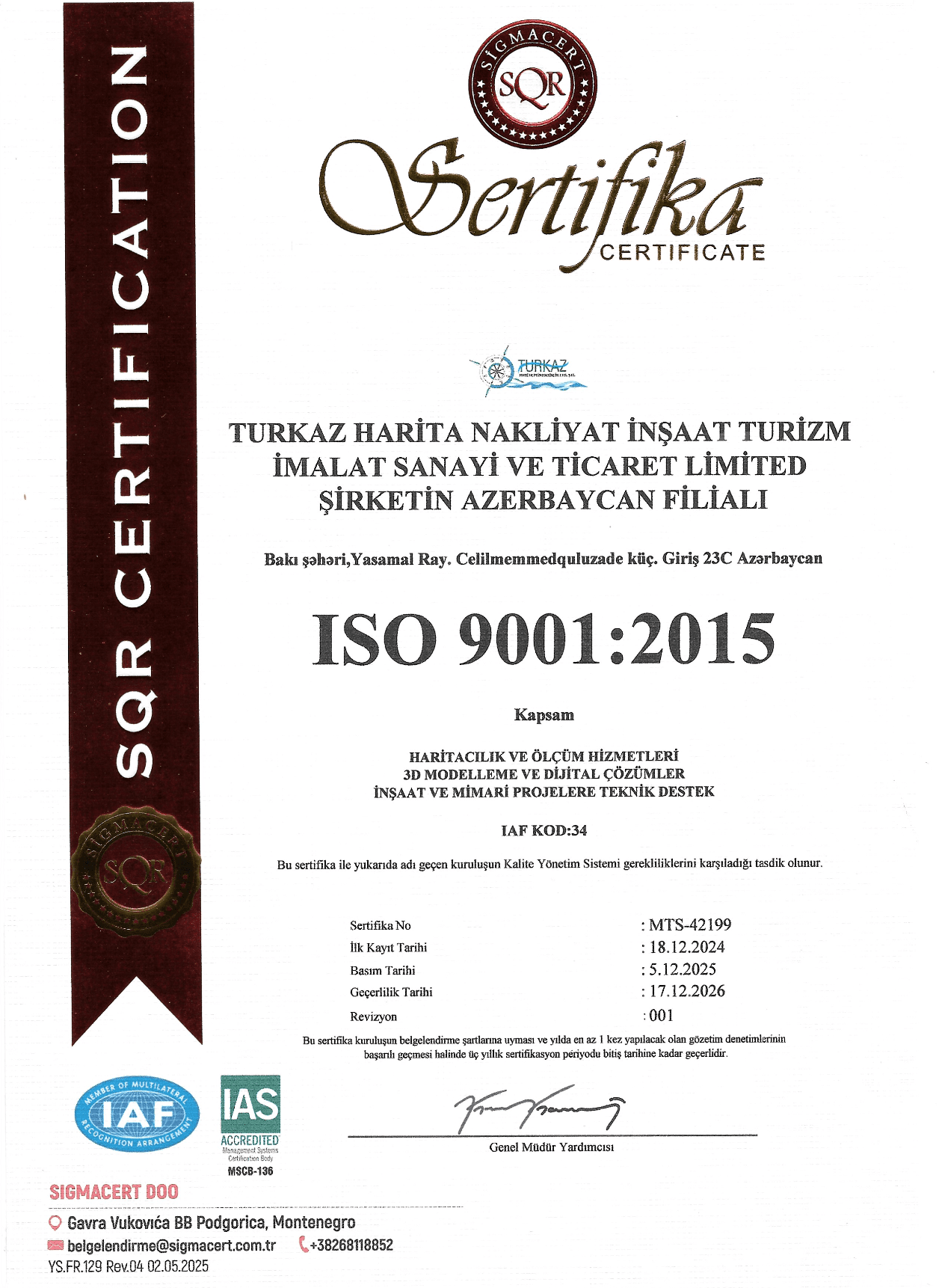 Certificate